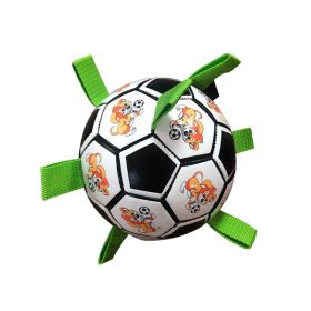Dog Football Bite-resistant Molar Bite-resistant Toy (Option: Black And White-With Tire Pump)