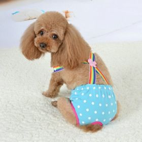 Pet Cute Strap Menstrual Panties (Option: Dot Sky Blue-L)